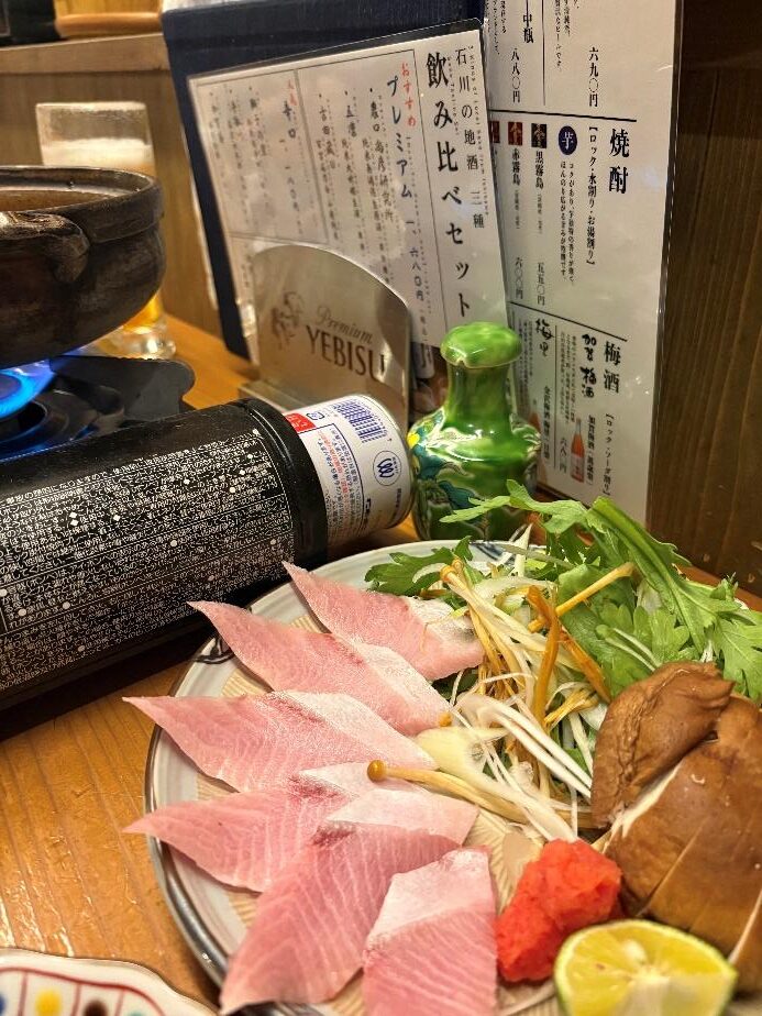 北陸のぶりの刺身